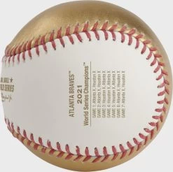 Rawlings MLB 2021 World Series Champions Baseball, Atlanta Braves -Rawlings Store WSBB21CHMP ATL 4