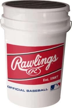 Rawlings Bucket Of ROLB1X Practice Baseballs With 6 Gallon Bucket (30 EA Balls)