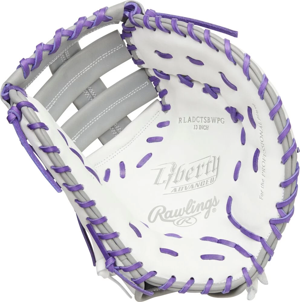 13 Inch Rawlings Liberty Advanced Color Series 4.0 Women's Fastpitch Softball Firstbase Mitt RLADCTSBWPG 2 13 Inch Rawlings Liberty Advanced Color Series 4.0 Women's Fastpitch Softball Firstbase Mitt RLADCTSBWPG - Image 2
