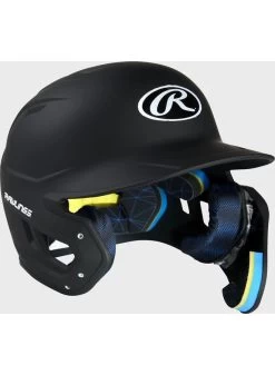 Rawlings MACH One-Tone Matte Helmet W/Adjustable Face Guard - RHB Matte Black